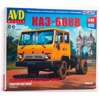 1525-КИТ Сборная модель КАЗ-608В седельный тягач